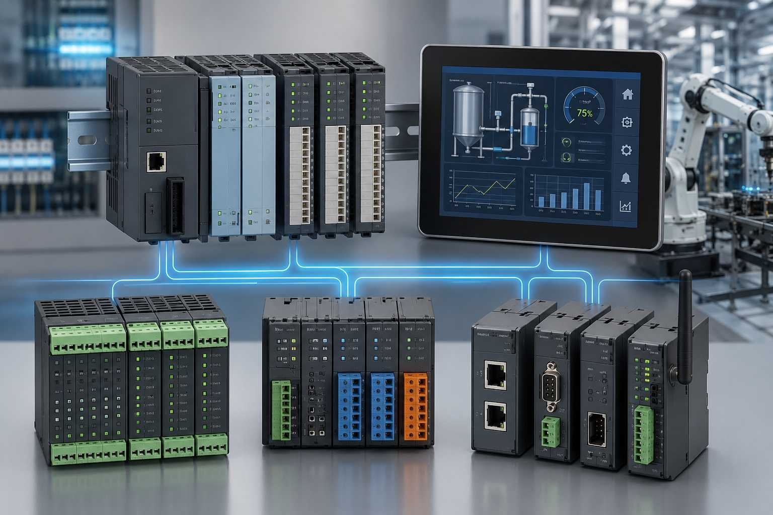 PLC and HMI Automation System